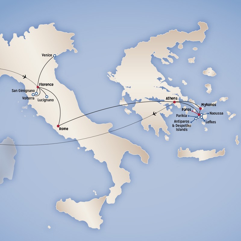 italy greece trip itinerary